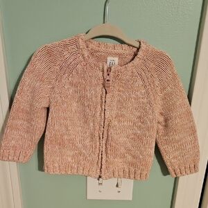GAP Soft Pink Knit Baby Cardigan